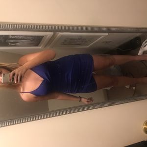 super down blue dress